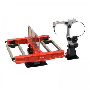 6 axis weld robotic arm with 3 axis rotating positioner
