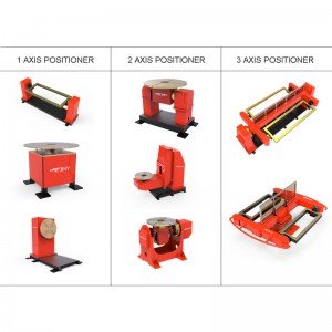 welding robot cell with pisitioner and walking slide rail